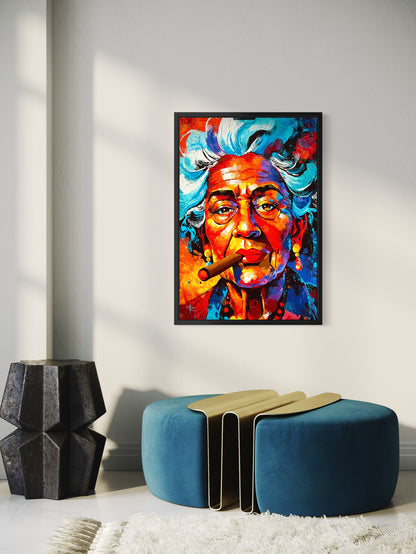 La Dama del Cigarro (Canvas Print)